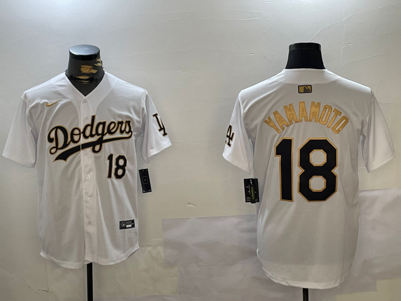 Men's Los Angeles Dodgers Yoshinobu Yamamoto White Jersey